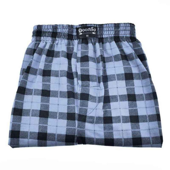 100 Salueng กางเกงบ๊อกเซอร์ (BOXER) ผ้ายืดนิ่ม ลายสก๊อต สีเทา 100 Salueng กางเกงบ๊อกเซอร์ (BOXER) ผ้ายืดนิ่ม ลายสก๊อต สีเทา