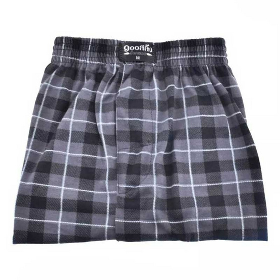 100 Salueng กางเกงบ๊อกเซอร์ (BOXER) ผ้ายืดนิ่ม ลายสก๊อต สีดำ 100 Salueng กางเกงบ๊อกเซอร์ (BOXER) ผ้ายืดนิ่ม ลายสก๊อต สีดำ