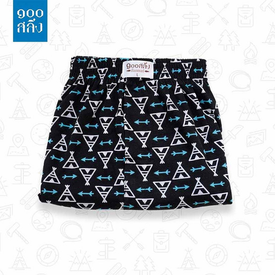 100 Salueng กางเกงบ๊อกเซอร์ (BOXER) ผ้ายืดนิ่ม ลายเหินเวหา สีนิลสงัด (ดำ) 100 Salueng กางเกงบ๊อกเซอร์ (BOXER) ผ้ายืดนิ่ม ลายเหินเวหา สีนิลสงัด (ดำ)