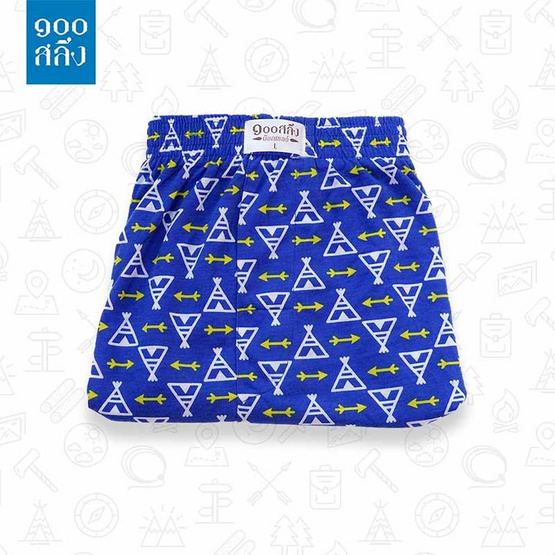 100 Salueng กางเกงบ๊อกเซอร์ (BOXER) ผ้ายืดนิ่ม ลายเหินเวหา สีเมฆคราม (น้ำเงิน) 100 Salueng กางเกงบ๊อกเซอร์ (BOXER) ผ้ายืดนิ่ม ลายเหินเวหา สีเมฆคราม (น้ำเงิน)