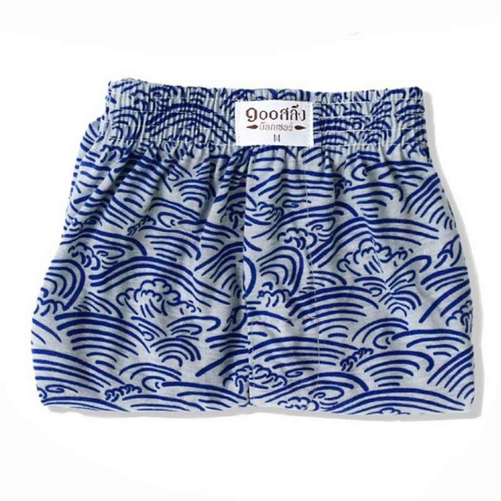 100 Salueng กางเกงบ๊อกเซอร์ (BOXER) ผ้ายืดนิ่ม ลายญี่ปุ่นเทมาริ นามิ