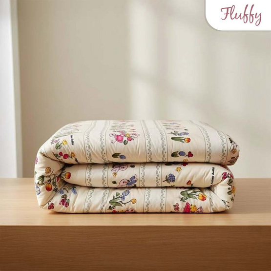 Fluffy ผ้านวม ลาย Garden Rabbit