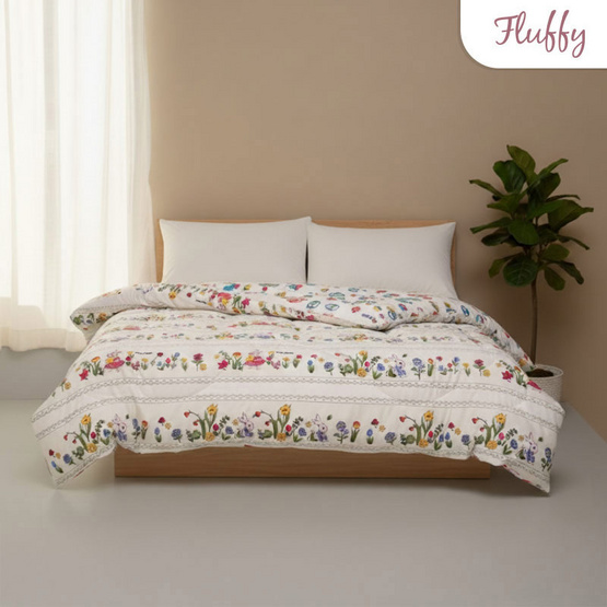 Fluffy ผ้านวม ลาย Garden Rabbit