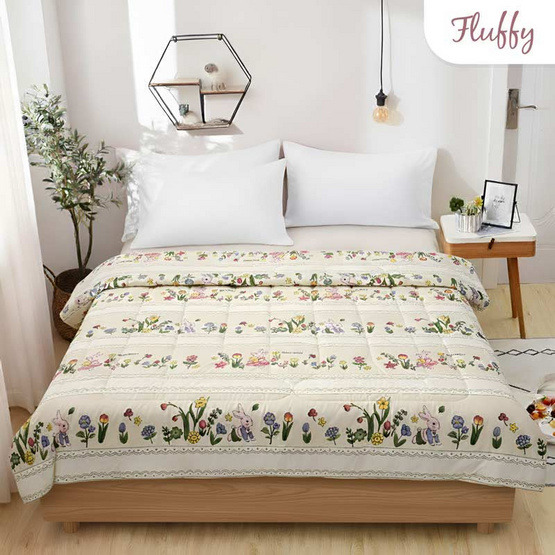Fluffy ผ้านวม ลาย Garden Rabbit