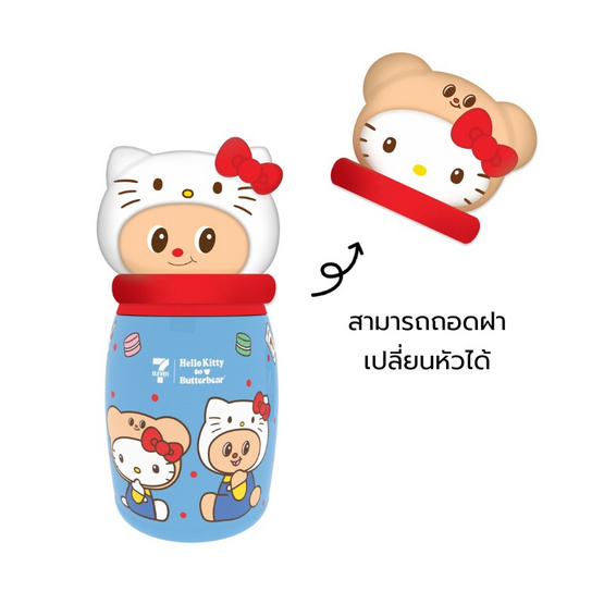 ชุดกระบอกน้ำสเตนเลส All cafe เฮลโล คิตตี้xน้องเนย รุ่นฝาครอบ 2 ชิ้น (สีฟ้า) 22 oz. ชุดกระบอกน้ำสเตนเลส All cafe เฮลโล คิตตี้xน้องเนย รุ่นฝาครอบ 2 ชิ้น (สีฟ้า) 22 oz.