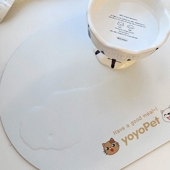 YOYOPET แผ่นรองชามสัตว์เลี้ยง 5mm. YOYOPET แผ่นรองชามสัตว์เลี้ยง 5mm.