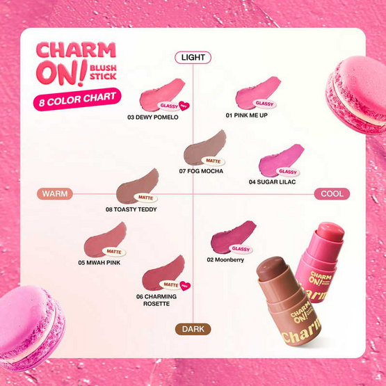 Charmiss บลัชออน Charm On Matte Stick 3 กรัม