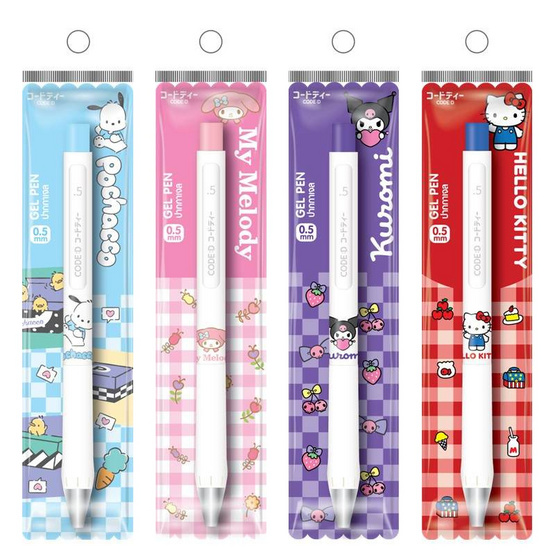 CODE:D ปากกาเจล Maknae 0.5 มม. Sanrio คละลาย (แพ็ก 4 ด้าม) CODE:D ปากกาเจล Maknae 0.5 มม. Sanrio คละลาย (แพ็ก 4 ด้าม)