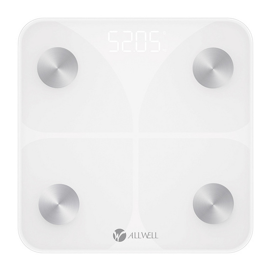 ALLWELL เครื่องชั่งน้ำหนัก รุ่น BodyA-Lite (สามารถวัด BMI) สีขาว