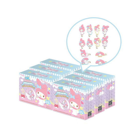 โอเค ลูกอมสตรอเบอร์รี่มายเมโลดี้แฮร์คลิป คละแบบ 9 กรัม (แพ็ก 6 ชิ้น)