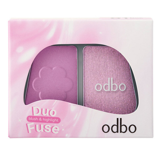 Odbo บลัชออนและไฮไลท์ Duo Fuse Blush & Highlight 3+3กรัม Odbo บลัชออนและไฮไลท์ Duo Fuse Blush & Highlight 3+3กรัม