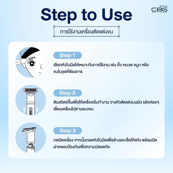 CBG Devices  เครื่องตัดแต่งขน 4 หัว TRIM360 CBG Devices  เครื่องตัดแต่งขน 4 หัว TRIM360