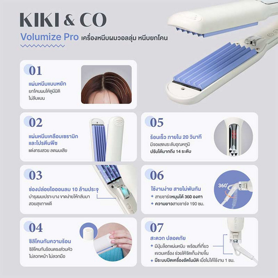 KIKI&CO เครื่องหนีบผมวอลลุ่ม Volumize Pro รุ่นKK-839