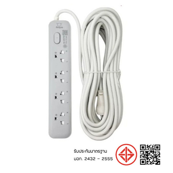 Sheepola ปลั๊กไฟ 4 ช่อง 1 สวิตซ์ สายยาว 10 เมตร รุ่น SP-PS02901