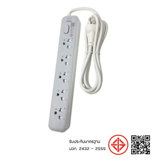 Sheepola ปลั๊กไฟ 5 ช่อง 1 สวิตซ์ ยาว 3 เมตร รุ่น SP-PS03901