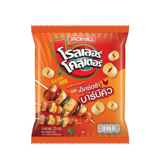 โรลเลอร์โคสเตอร์ รูปวง รสเอ็กซ์ตร้าบาร์บีคิว 25 กรัม (ยกลัง 24 ชิ้น) โรลเลอร์โคสเตอร์ รูปวง รสเอ็กซ์ตร้าบาร์บีคิว 25 กรัม (ยกลัง 24 ชิ้น)