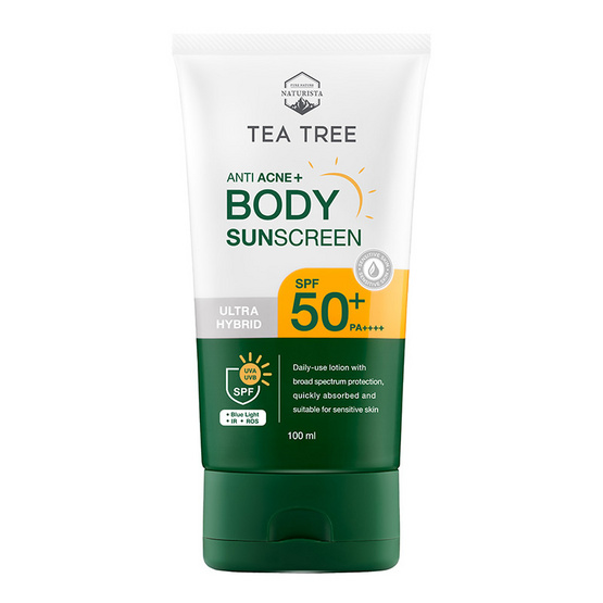 Naturista กันแดดผิวกาย Tea Tree Acne Body Sunscreen SPF50+ PA++++ 100 มล. Naturista กันแดดผิวกาย Tea Tree Acne Body Sunscreen SPF50+ PA++++ 100 มล.