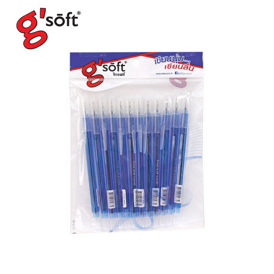 g'soft ปากกาลูกลื่นเจล TITUS 0.38 มม.หมึกน้ำเงิน (แพ็ก 12 ด้าม) g'soft ปากกาลูกลื่นเจล TITUS 0.38 มม.หมึกน้ำเงิน (แพ็ก 12 ด้าม)