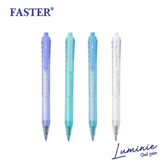 FASTER ปากกาเจล Luminie 0.5 มม. หมึกน้ำเงิน ด้ามคละสี (กล่อง 12 ด้าม) FASTER ปากกาเจล Luminie 0.5 มม. หมึกน้ำเงิน ด้ามคละสี (กล่อง 12 ด้าม)
