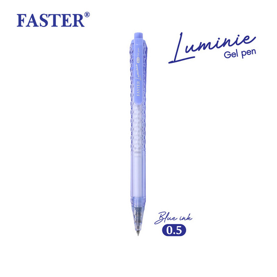 FASTER ปากกาเจล Luminie 0.5 มม. หมึกน้ำเงิน ด้ามคละสี (กล่อง 12 ด้าม) FASTER ปากกาเจล Luminie 0.5 มม. หมึกน้ำเงิน ด้ามคละสี (กล่อง 12 ด้าม)