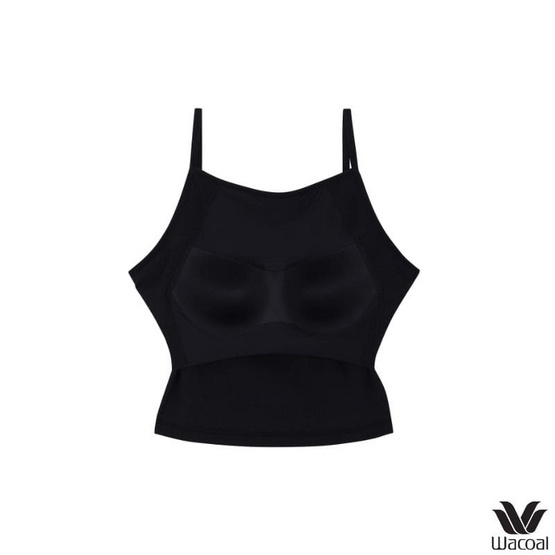 Wacoal เสื้อสายเดี่ยวเสริมบรา Bra Top รุ่น WH4A04 สีดำ