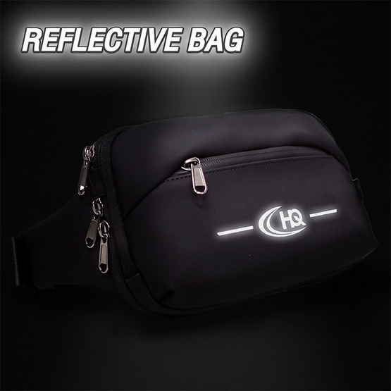 HQ LUGGAGE กระเป๋าคาดอก กระเป่าคาดเอว รุ่น 173 สีดำ HQ LUGGAGE กระเป๋าคาดอก กระเป่าคาดเอว รุ่น 173 สีดำ