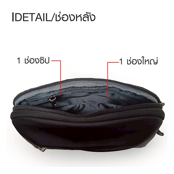 HQ LUGGAGE กระเป๋าคาดอก กระเป่าคาดเอว รุ่น 173 สีดำ HQ LUGGAGE กระเป๋าคาดอก กระเป่าคาดเอว รุ่น 173 สีดำ