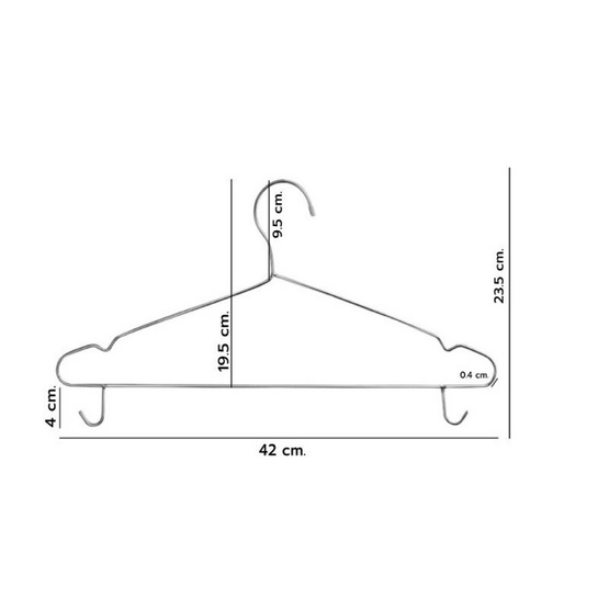 CASSA ไม้แขวนเสื้อ สแตนเลส มีตะขอเกี่ยว 5อัน CASSA ไม้แขวนเสื้อ สแตนเลส มีตะขอเกี่ยว 5อัน