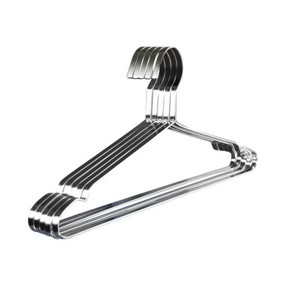 CASSA ไม้แขวนเสื้อผ้า สแตนเลส201 หนาพิเศษ แพ็ก 5 ชิ้น