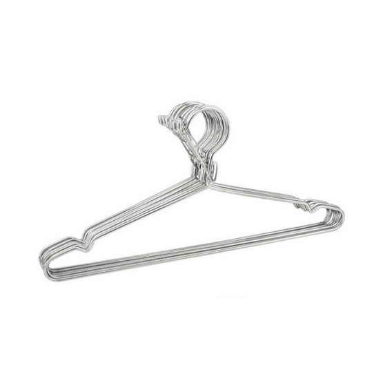 CASSA ไม้แขวนเสื้อ มีหูล็อคกันตก แพ็ก 6 ชิ้น