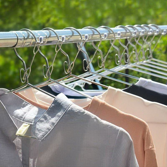 CASSA ไม้แขวนเสื้อ มีหูล็อคกันตก แพ็ก 6 ชิ้น