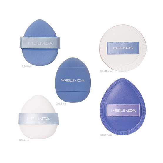 Meilinda พัพแต่งหน้า Mellow Puff Mart (5ชิ้น/ชุด) (Blue)