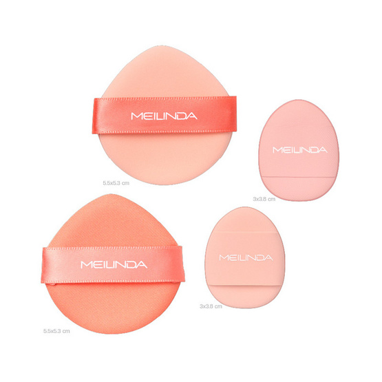 Meilinda พัพแต่งหน้า Mellow Puff Mart (4ชิ้น/ชุด)  (Orange)