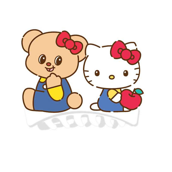 กิ๊บหนีบผม Hello Kitty X Butterbear ลายชุดเอี๊ยม