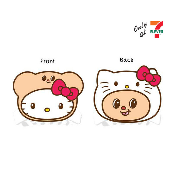 กิ๊บหนีบผม Hello Kitty X Butterbear ลายฮู้ดน้องเนยคิตตี้