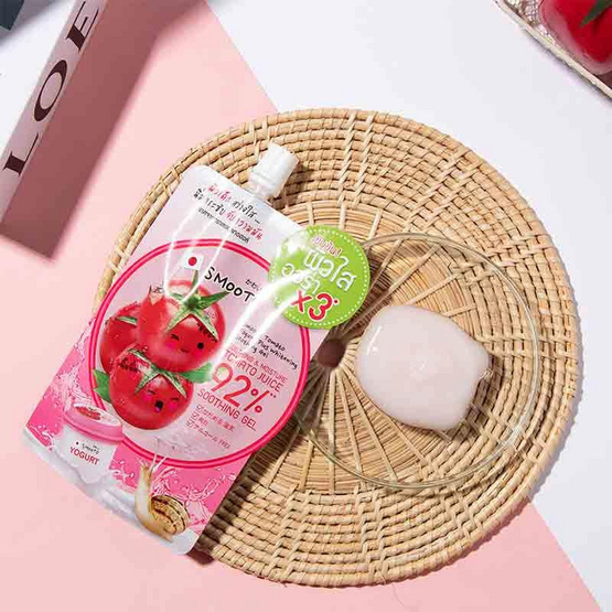 Smooto เจลมะเขือเทศ Tomato Yogurt Plus Whitening Soothing Gel 50ก 6ซอง (แพ็ก2กล่อง)