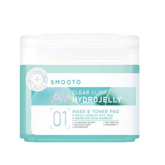 Smooto โทนเนอร์แพด Clear Glow Hydrojelly Mask & Toner Pad 80แผ่น 180กรัม Smooto โทนเนอร์แพด Clear Glow Hydrojelly Mask & Toner Pad 80แผ่น 180กรัม