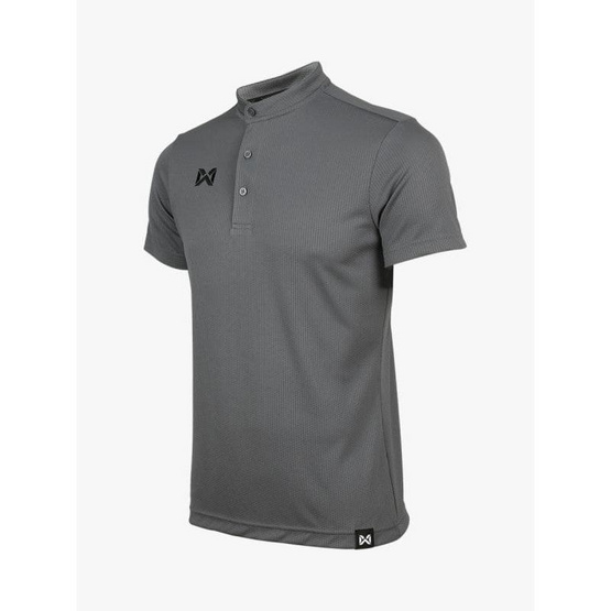 Warrix เสื้อโปโลเบสิค แขนสั้นคอจีน รุ่น WA-3329 สีเทา