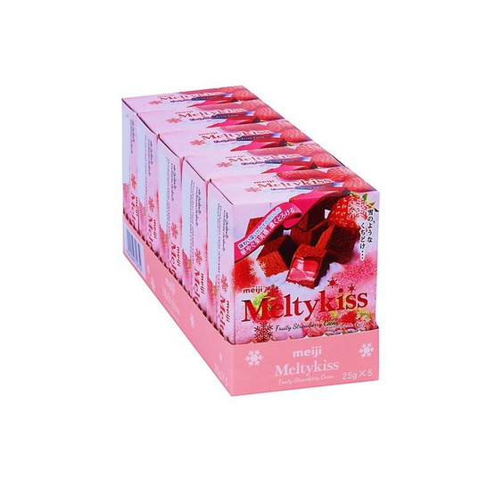 เมลตี้คิส ขนมหวานรสช็อกโกแลตและสตรอเบอร์รี 25 กรัม (แพ็ก 5 ชิ้น) เมลตี้คิส ขนมหวานรสช็อกโกแลตและสตรอเบอร์รี 25 กรัม (แพ็ก 5 ชิ้น)