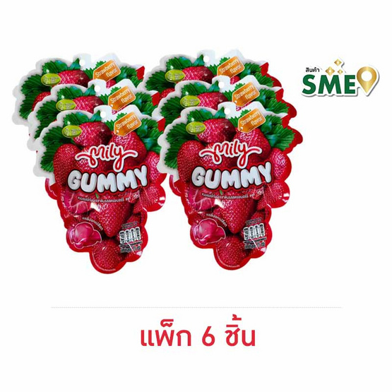 มีลี่ กัมมี่รสสตรอเบอร์รี่ 70 กรัม (แพ็ก 6 ชิ้น) มีลี่ กัมมี่รสสตรอเบอร์รี่ 70 กรัม (แพ็ก 6 ชิ้น)