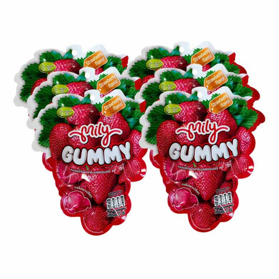 มีลี่ กัมมี่รสสตรอเบอร์รี่ 70 กรัม (แพ็ก 6 ชิ้น) มีลี่ กัมมี่รสสตรอเบอร์รี่ 70 กรัม (แพ็ก 6 ชิ้น)