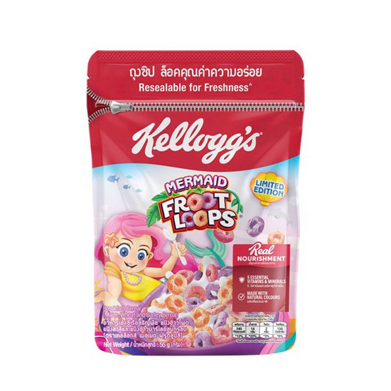 เคลล็อกส์ เมอเมด ฟรุตลูปส์ 55 ก. (แพ็ก 4 ชิ้น) เคลล็อกส์ เมอเมด ฟรุตลูปส์ 55 ก. (แพ็ก 4 ชิ้น)