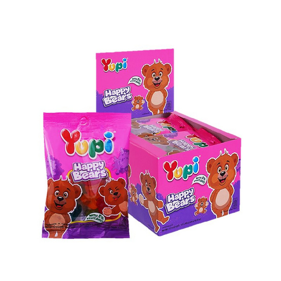 ยูปี้ กัมมี่แฮปปี้แบรส์กลิ่นทุตตีฟรุตตี40กรัม (แพ็ก 12 ชิ้น) ยูปี้ กัมมี่แฮปปี้แบรส์กลิ่นทุตตีฟรุตตี40กรัม (แพ็ก 12 ชิ้น)