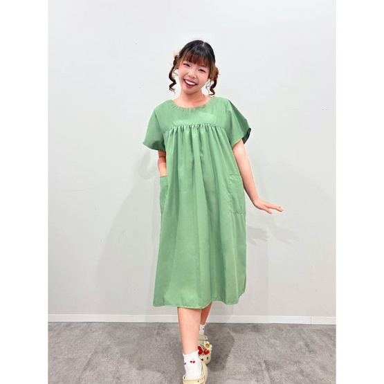 MD ชุดนอนกระโปรง คอกลมอกจีบ Freesize