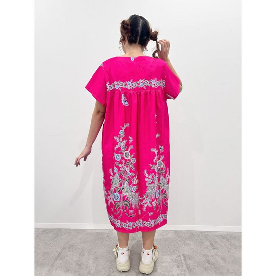 MD ชุดนอนกระโปรง คอกลมอกจีบ Freesize