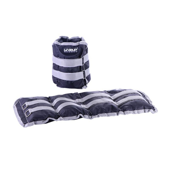 LIVEUP Sandbag ถุงทรายออกกำลังกาย ขนาด 3 กก.1 สีเทา-เขียว 2 ชิ้น