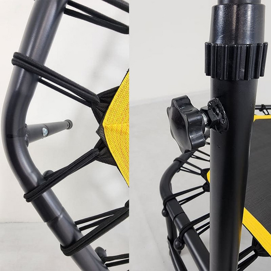 Sanook Trampoline แทรมโพลีนที่กระโดด ขนาด 53 นิ้ว หกเหลี่ยม สีดำ-เหลือง