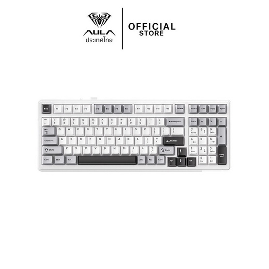 AULA คีย์บอร์ดเกม Gray Wood Switch F99