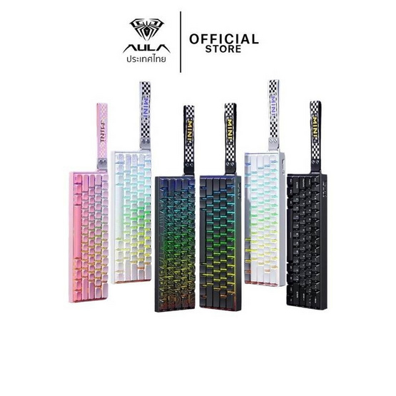 AULA คีย์บอร์ดเกม Keyboard 61 Keys  MINI 60