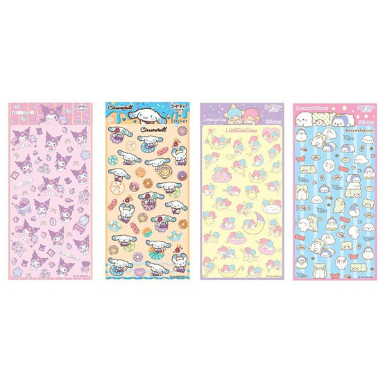 CODE:D สติกเกอร์ Sanrio คละลาย (แพ็ก 4 แผ่น)